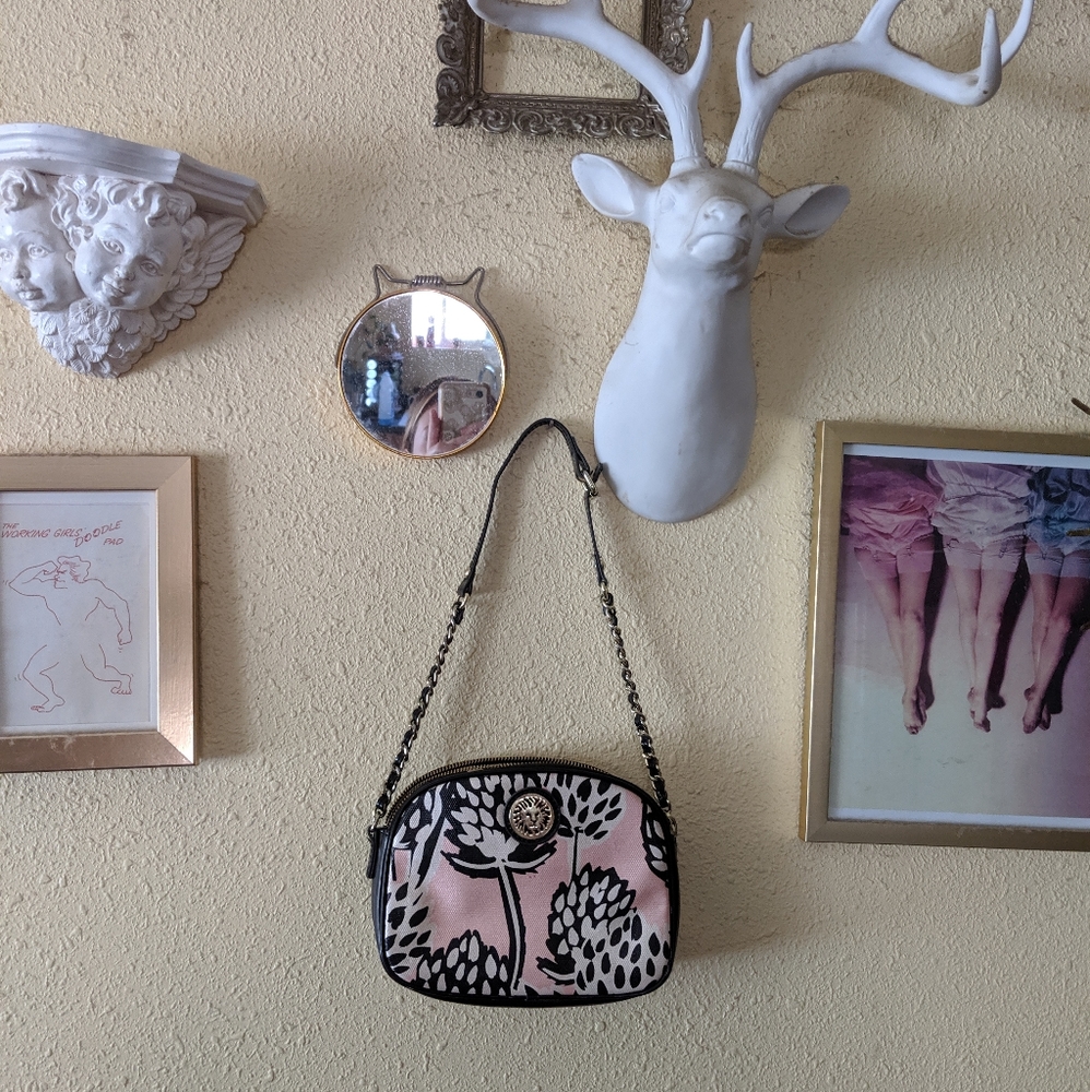 Small Anne Klein pastel pink floral gold